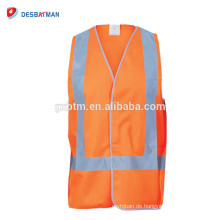 Wholesale Günstige Tag / Nacht Hallo-Vis Arbeitssicherheit Reflektierende Weste Orange High Visibility Workwear Weste